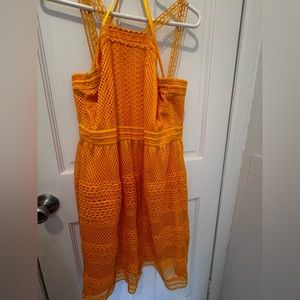 Tahari orange mini dress size 6